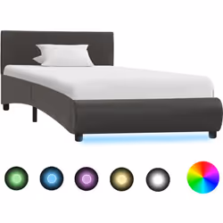 Ajoutez instantanément un goût moderne impressionnant à votre chambre à coucher avec notre cadre de lit en faux cuir ! Distin ...