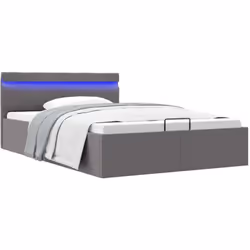 Ajoutez instantanément un goût moderne impressionnant à votre chambre à coucher grâce à notre cadre de lit en similicuir hydr ...