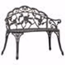 vidaXL Banc de bistrot 100 cm Bronze Aluminium coulé - TU