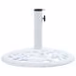 vidaXL Socle de parasol Blanc 12 kg 48 cm Fonte - TU