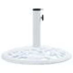 vidaXL Socle de parasol Blanc 12 kg 48 cm Fonte - TU