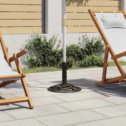 vidaXL Socle de parasol Noir et bronze 9 kg 40 cm Fonte - TU