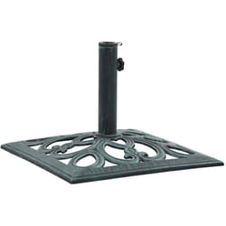 Socle de parasol vert 12 kg 49 cm fonte Vidaxl