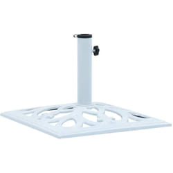 vidaXL Socle de parasol Blanc 12 kg 49 cm Fonte - TU
