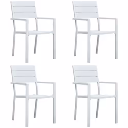 Cet ensemble de 4 chaises de jardin est un endroit idéal pour vous détendre et profiter du soleil dans le jardin ou sur la te ...