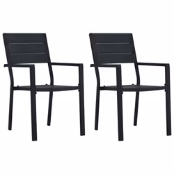VidaXL 47885, Terrace, Polyéthylène haute densité (HDPE), Acier, Noir, 620 mm, 555 mm, 885 mm