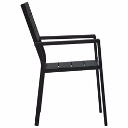 VidaXL 47885 chaise d'extérieur Terrace Polyéthylène haute densité (HDPE), Acier Noir - Vue supplémentaire 4