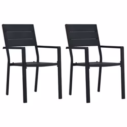 VidaXL 47886, Terrace, Polyéthylène haute densité (HDPE), Acier, Noir, 620 mm, 555 mm, 885 mm