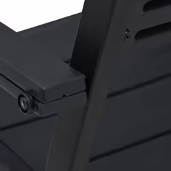 VidaXL 47886 chaise d'extérieur Terrace Polyéthylène haute densité (HDPE), Acier Noir - Vue supplémentaire 6