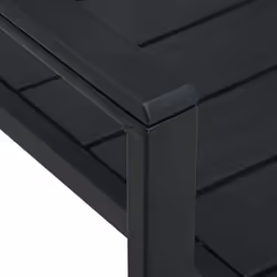 VidaXL 47886 chaise d'extérieur Terrace Polyéthylène haute densité (HDPE), Acier Noir - Vue supplémentaire 7