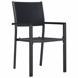 VidaXL 47889 chaise d'extérieur Terrace Plastique, Acier Noir