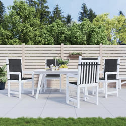 vidaXL Coussins de chaise de jardin à dossier bas lot de 4 noir 47561