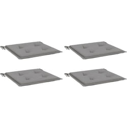 Coussins de chaise de jardin lot de 4 gris 40x40x4 cm Vidaxl