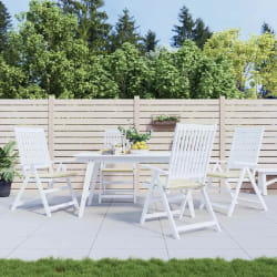 vidaXL Coussins de chaise - Lot de 4 - Crème