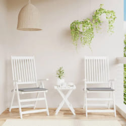 vidaXL Coussins de Chaise de Jardin Lot de 2 - Gris