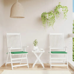 VIDAXL Coussins de chaise - Lot de 2 - Vert