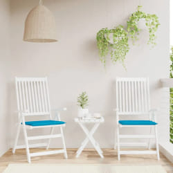 vidaXL Coussins de Chaise - Lot de 2 - Bleu