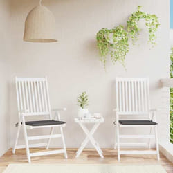 vidaXL Coussins de Chaise de Jardin Lot de 2 Coussin de Siège de Salon Coussin de Meuble de Terrasse Coussin d’Assise 47602