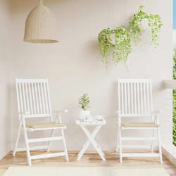 vidaXL Coussins de chaise de jardin lot de 2 beige 50x50x4 cm