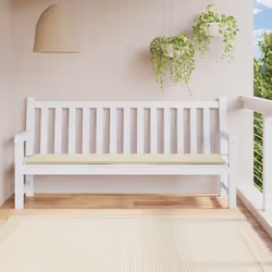 vidaXL Coussin de banc de jardin crème 200x50x4 cm tissu oxford