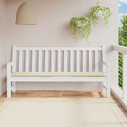 vidaXL Coussin de banc de jardin crème 200x50x4 cm tissu oxford