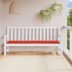 vidaXL Coussin de banc de jardin rouge 200x50x4 cm tissu oxford