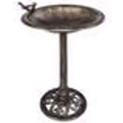 vidaXL Baignoire de jardin pour oiseaux Bronze Plastique - TU