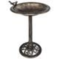 vidaXL Baignoire de jardin pour oiseaux Bronze Plastique - TU