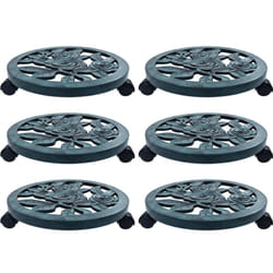 vidaXL Chariots pour plantes 6 pcs Vert 38 cm Plastique - TU