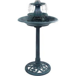 vidaXL Bain pour oiseaux avec fontaine Vert 50x91 cm Plastique - TU