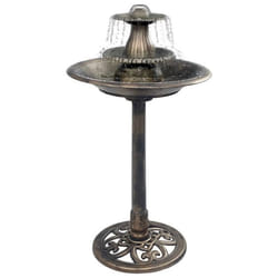 vidaXL Bain pour oiseaux avec fontaine Bronze 50x91 cm Plastique - TU