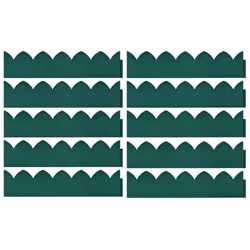 vidaXL Bordures de jardin 10 pcs Vert 65x15 cm PP - TU