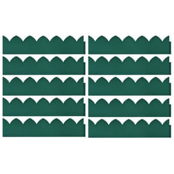 vidaXL Bordures de jardin 10 pcs Vert 65x15 cm PP - TU