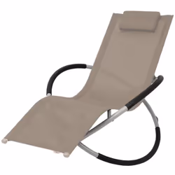 VidaXL 47775, Linge, Siège rembourré, Tissu, Acier galvanisé, Noir, Marron, Taupe, 120 kg, 740 mm