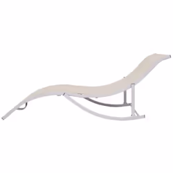 VidaXL 47785 chaise d'extérieur Linge Aluminium, Fer, Textile Crème, Gris