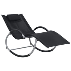 VidaXL 47788 chaise d'extérieur Linge Siège rembourré Acier, Textile Noir, Gris