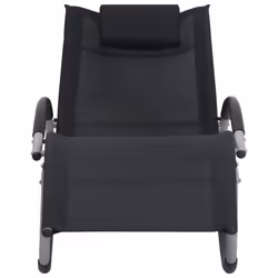 VidaXL 47788 chaise d'extérieur Linge Siège rembourré Acier, Textile Noir, Gris