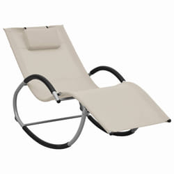 VidaXL 47789 chaise d'extérieur Linge Siège rembourré Acier, Textile Crème, Gris