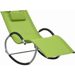 VidaXL 47791 chaise d'extérieur Linge Siège rembourré Acier, Textile Vert, Gris
