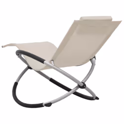 VidaXL 47794 chaise d'extérieur Linge Siège rembourré Acier Crème, Gris - Vue supplémentaire 4