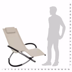 VidaXL 47794 chaise d'extérieur Linge Siège rembourré Acier Crème, Gris - Vue supplémentaire 7