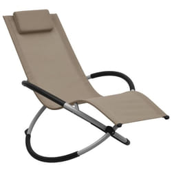 VidaXL 47795 chaise d'extérieur Linge Siège rembourré Acier Gris, Taupe