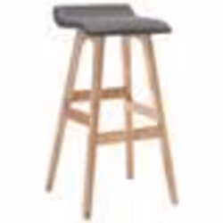vidaXL Chaise de bar Gris foncé Tissu - TU