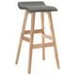 vidaXL Chaise de bar Gris foncé Tissu - TU