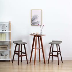 vidaXL Tabourets de bar lot de 2 gris foncé tissu
