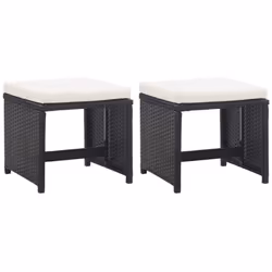 Cet ensemble de 2 tabourets, au design soigné et moderne, sera un supplément discret et pratique dans votre jardin, sur votre ...