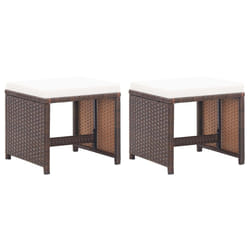 VidaXL 46417 chaise d'extérieur Terrace Siège rembourré Polyuréthane Marron, Crème, Blanc