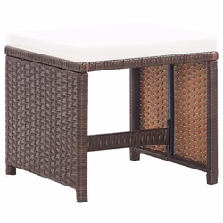 VidaXL 46417 chaise d'extérieur Terrace Siège rembourré Polyuréthane Marron, Crème, Blanc - Vue supplémentaire 2