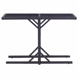 VidaXL 46452 table de jardin Noir