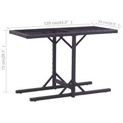 VidaXL 46452 table de jardin Noir - Vue supplémentaire 6
